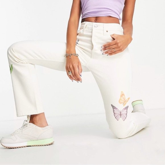 Levi's Jeans Levis 5 Neutral Beige Butterfly High Rise Jeans Womens